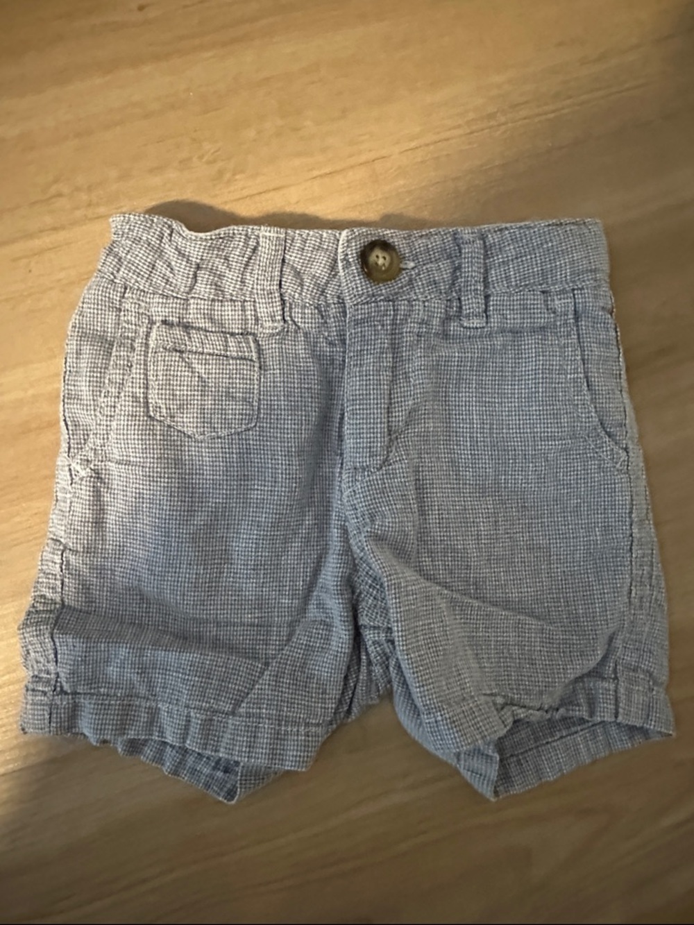 GAP Light Blue and White Seersucker Kids Shorts